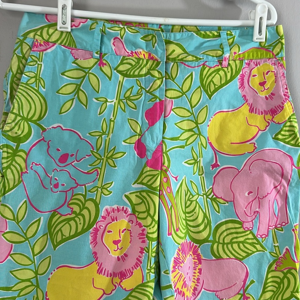 Lilly Pulitzer women's Lilly cropped pants Zoo jungle San Diego - Picture 2 of 7